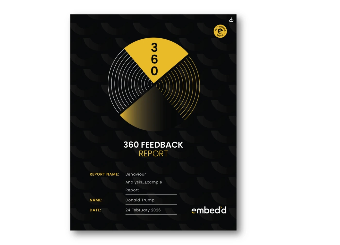 embed’d 360 Feedback Report cover